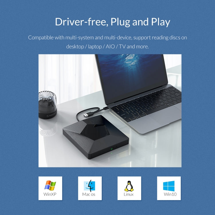 Leitor externo de CD USB3.0 ORICO XD007