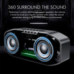Coluna Bluetooth M5 Design Coruja LED Flash Altifalante Sem Fios Rádio FM Despertador Cartão TF
