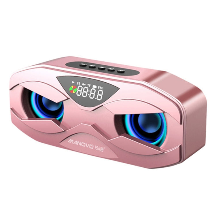 Coluna Bluetooth M5 Design Coruja LED Flash Altifalante Sem Fios Rádio FM Despertador Cartão TF