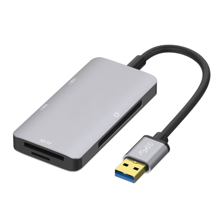 Hub USB3.0 Onten 8107 com leitor de cartões CF SD TF, 8107