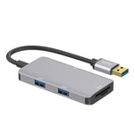 Hub USB3.0 Onten 8107 com leitor de cartões CF SD TF, 8107