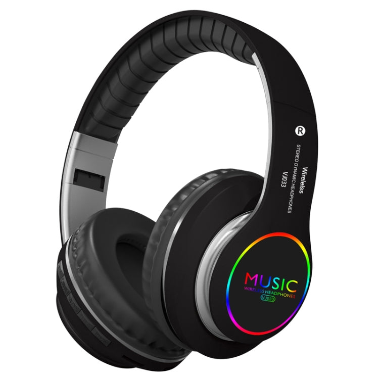 Auricular Bluetooth 5.0 multifunções VJ033, estéreo sem fios, LED, microfone, rádio FM