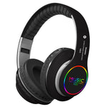 Auricular Bluetooth 5.0 multifunções VJ033, estéreo sem fios, LED, microfone, rádio FM