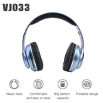 Auricular Bluetooth 5.0 multifunções VJ033, estéreo sem fios, LED, microfone, rádio FM