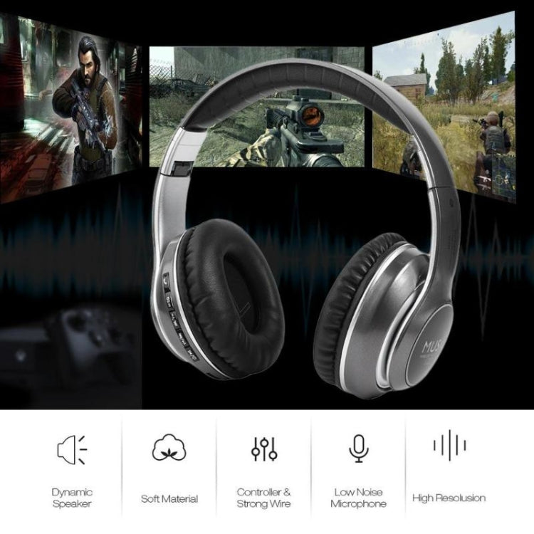 Auricular Bluetooth 5.0 multifunções VJ033, estéreo sem fios, LED, microfone, rádio FM