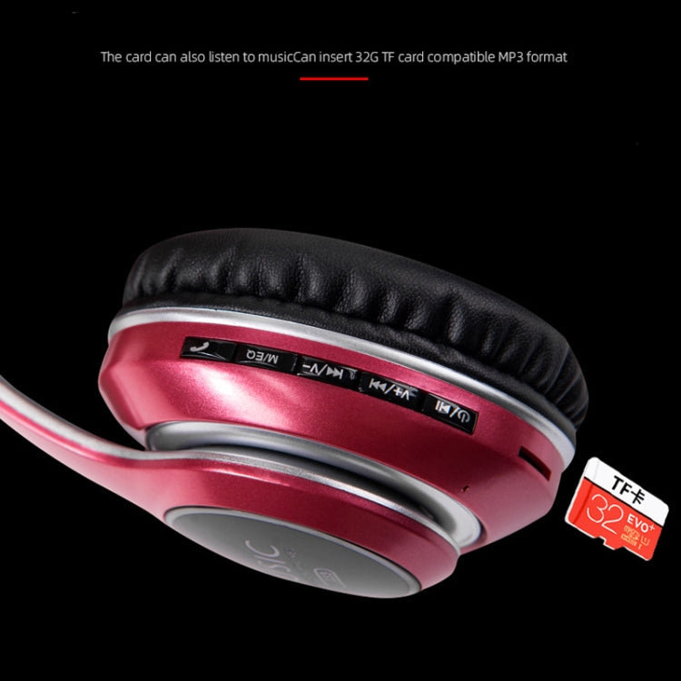 Auricular Bluetooth 5.0 multifunções VJ033, estéreo sem fios, LED, microfone, rádio FM