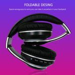 Auricular Bluetooth 5.0 multifunções VJ033, estéreo sem fios, LED, microfone, rádio FM