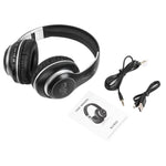 Auricular Bluetooth 5.0 multifunções VJ033, estéreo sem fios, LED, microfone, rádio FM