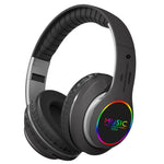 Auricular Bluetooth 5.0 multifunções VJ033, estéreo sem fios, LED, microfone, rádio FM