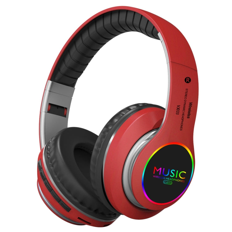 Auricular Bluetooth 5.0 multifunções VJ033, estéreo sem fios, LED, microfone, rádio FM