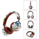 Auricular Bluetooth desportivo VJ086 com grafiti, impressão a cores por transferência de água, suporte para TF e FM