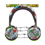Auricular Bluetooth desportivo VJ086 com grafiti, impressão a cores por transferência de água, suporte para TF e FM