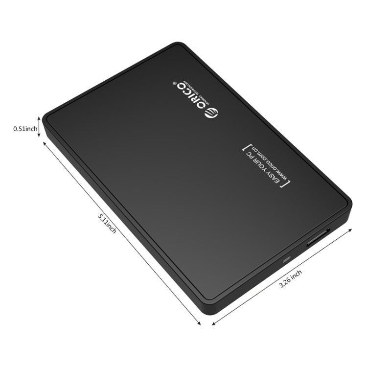 ORICO 2588US3-V1 Caixa para Disco Rígido USB3.0 de 2,5 polegadas, Prateado, Vermelho, Azul, Preto