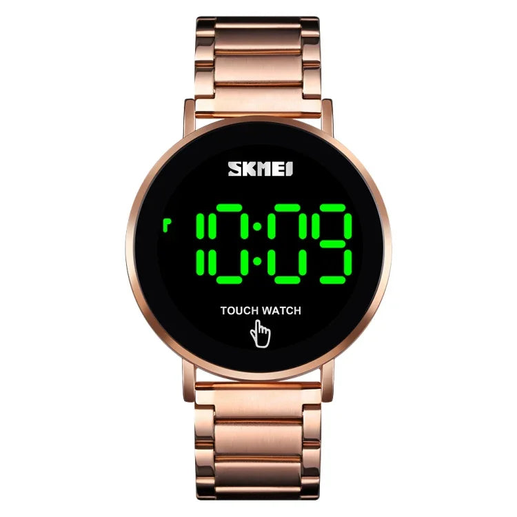 Relógio Masculino SKMEI 1550 Simples e Estiloso com Ecrã Tátil LED Resistente à Água em Aço Inoxidável com Relógio Eletrónico