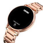 Relógio Masculino SKMEI 1550 Simples e Estiloso com Ecrã Tátil LED Resistente à Água em Aço Inoxidável com Relógio Eletrónico