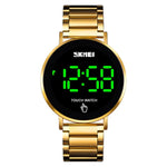 Relógio Masculino SKMEI 1550 Simples e Estiloso com Ecrã Tátil LED Resistente à Água em Aço Inoxidável com Relógio Eletrónico