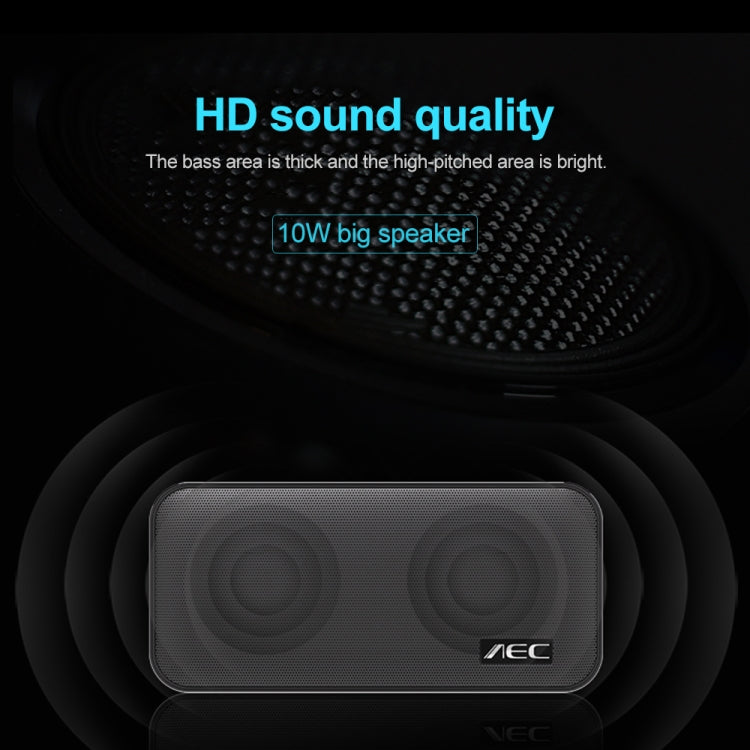 Coluna Bluetooth Sem Fios Portátil AEC BT-205 Altifalante Estéreo Microfone Integrado Suporta Cartão TF