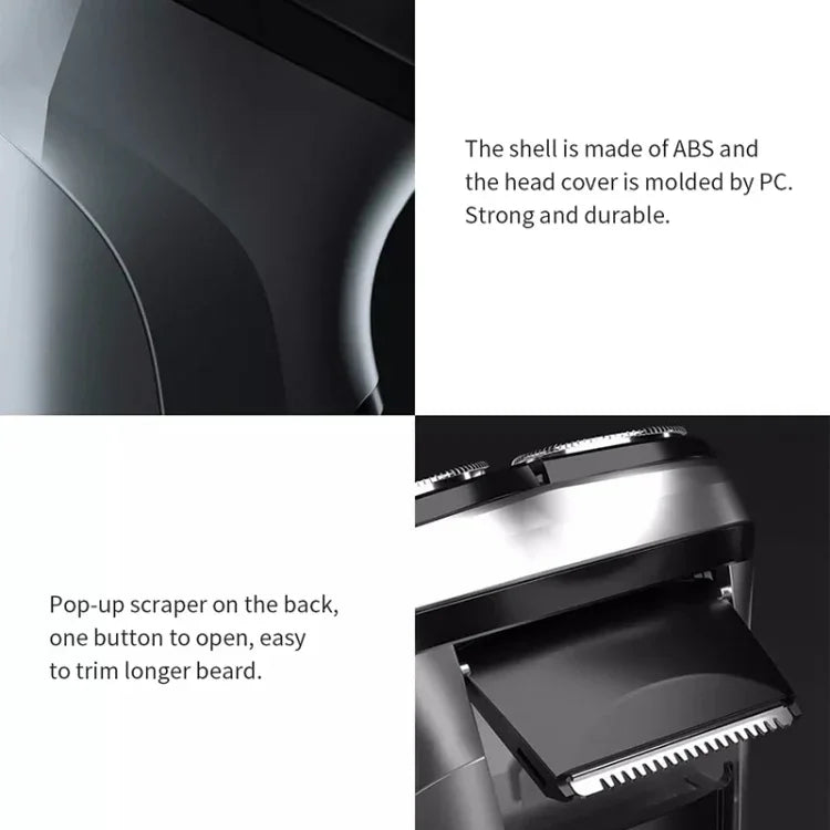 Barbeador Elétrico Portátil para Cuidados Faciais Masculinos Original Xiaomi Youpin BlackStone