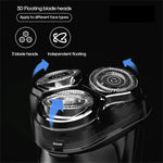 Barbeador Elétrico Original Xiaomi Youpin Yingqu Blackstone3 para Cuidados Faciais Masculinos, com Três Cabeças de Corte Portátil