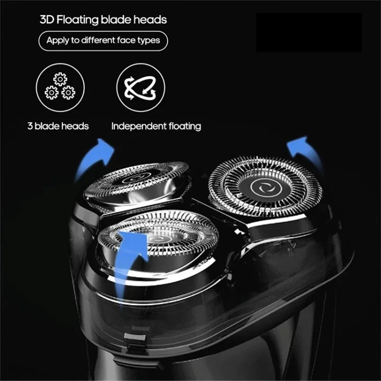 Barbeador Elétrico Original Xiaomi Youpin Yingqu Blackstone3 para Cuidados Faciais Masculinos, com Três Cabeças de Corte Portátil