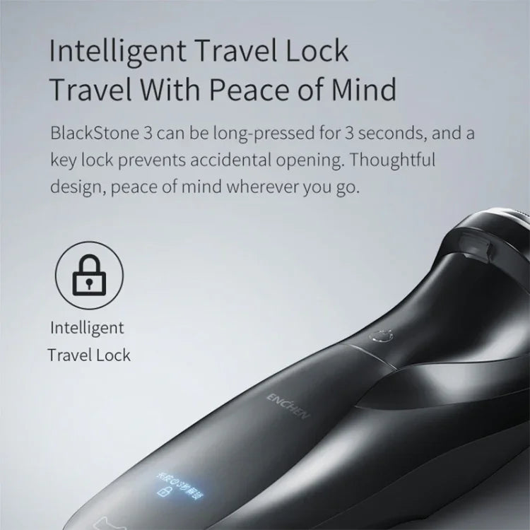 Barbeador Elétrico Original Xiaomi Youpin Yingqu Blackstone3 para Cuidados Faciais Masculinos, com Três Cabeças de Corte Portátil
