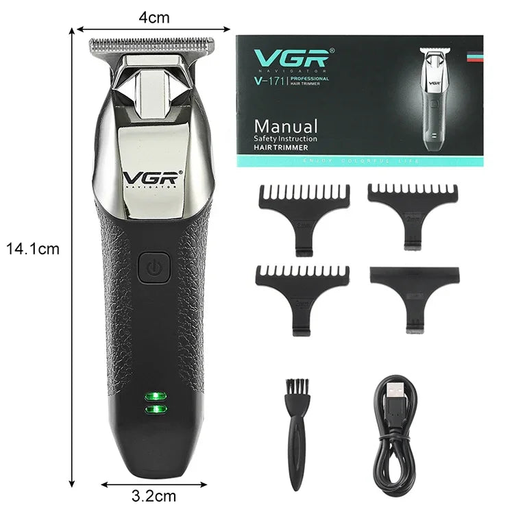 Máquina de Cortar Cabelo Elétrica Portátil USB VGR V-171 5W, V-171
