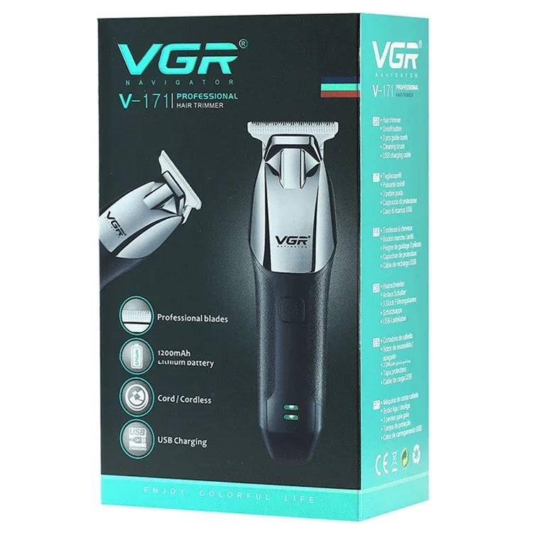 Máquina de Cortar Cabelo Elétrica Portátil USB VGR V-171 5W, V-171