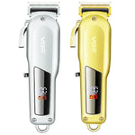 Máquina de cortar cabelo elétrica metálica USB 10W VGR V-278 com ecrã digital LED, V-278 (Dourado), V-278 (Prateado)