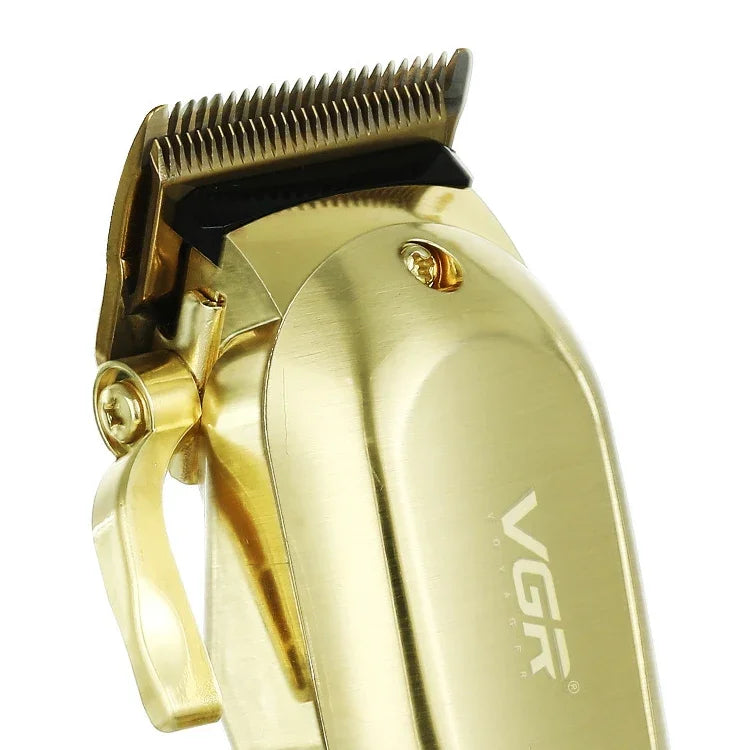 Máquina de cortar cabelo elétrica metálica USB 10W VGR V-278 com ecrã digital LED, V-278 (Dourado), V-278 (Prateado)