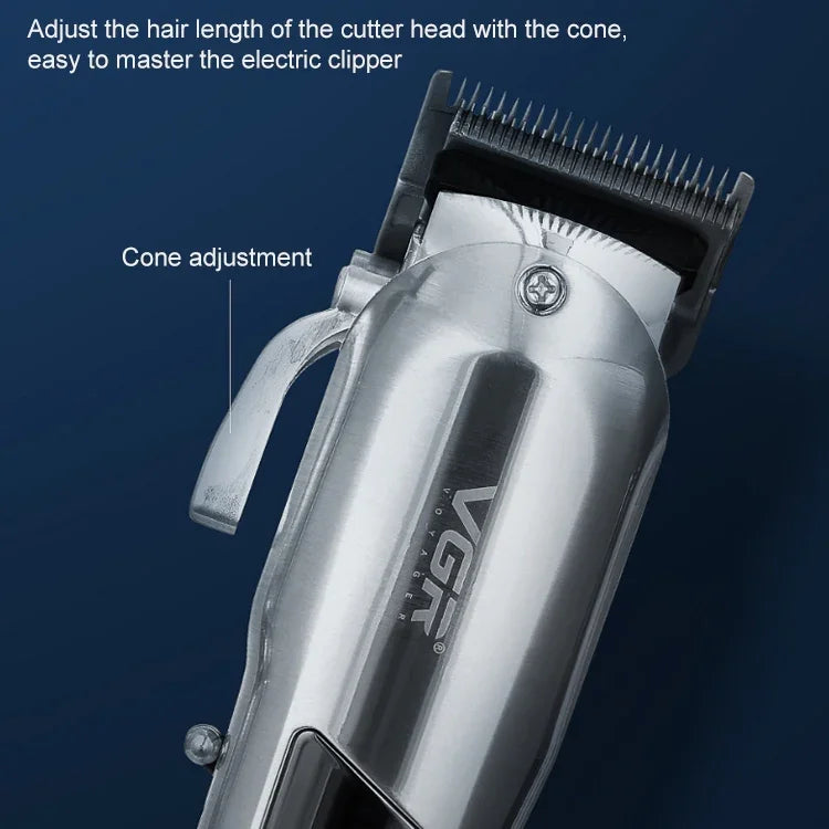 Máquina de cortar cabelo elétrica metálica USB 10W VGR V-278 com ecrã digital LED, V-278 (Dourado), V-278 (Prateado)
