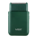 Barbeador elétrico portátil recíproco USB 5W VGR V-390, V-390 (Preto), V-390 (Verde)