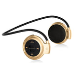 NVAHVA MP3 Player Auricular Bluetooth, Auricular Desportivo Sem Fios com MP3 Player e Rádio FM, Auricular Estéreo com Cartão TF MP3 até 32GB, mini-503 Azul, mini-503 Dourado, mini-503 Preto, mini-503 Vermelho