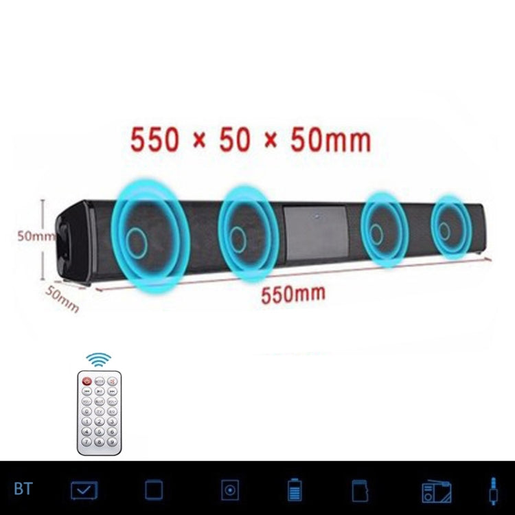 Coluna de Som para TV 20W Bluetooth Rádio FM Sistema de Cinema em Casa Subwoofer Sem Fios Portátil Baixo MP3 Boombox para Xiaomi