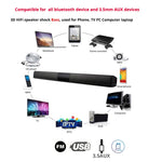 Coluna de Som para TV 20W Bluetooth Rádio FM Sistema de Cinema em Casa Subwoofer Sem Fios Portátil Baixo MP3 Boombox para Xiaomi
