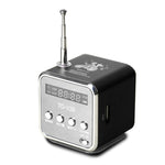 Colunas Portáteis com Rádio FM Mini Multi-funções, Colunas USB para Notebook, Suporte para TV, Telemóvel, Cartão SD/TF, Leitor de Música Mp3
