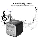 Colunas Portáteis com Rádio FM Mini Multi-funções, Colunas USB para Notebook, Suporte para TV, Telemóvel, Cartão SD/TF, Leitor de Música Mp3
