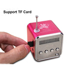 Colunas Portáteis com Rádio FM Mini Multi-funções, Colunas USB para Notebook, Suporte para TV, Telemóvel, Cartão SD/TF, Leitor de Música Mp3