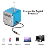 Colunas Portáteis com Rádio FM Mini Multi-funções, Colunas USB para Notebook, Suporte para TV, Telemóvel, Cartão SD/TF, Leitor de Música Mp3