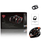 Tourya B7 Auricular Bluetooth Sem Fios Dobrável Ajustável com Microfone, B7 (Preto e Vermelho), B7 (Preto e Azul)
