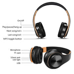 Tourya B7 Auricular Bluetooth Sem Fios Dobrável Ajustável com Microfone, B7 (Preto e Vermelho), B7 (Preto e Azul)
