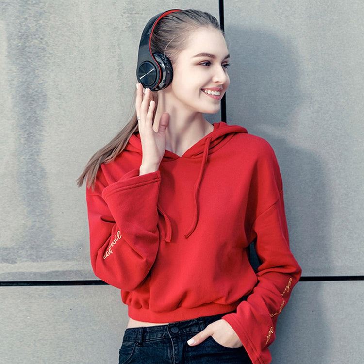 Tourya B7 Auricular Bluetooth Sem Fios Dobrável Ajustável com Microfone, B7 (Preto e Vermelho), B7 (Preto e Azul)