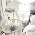 Móbile de Teto para Quarto de Bebé, Decoração de Festa com Nuvens, Lua e Estrelas, Decoração Suspensa para Quarto Infantil e Roupa de Cama para Bebé