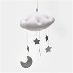 Móbile de Teto para Quarto de Bebé, Decoração de Festa com Nuvens, Lua e Estrelas, Decoração Suspensa para Quarto Infantil e Roupa de Cama para Bebé