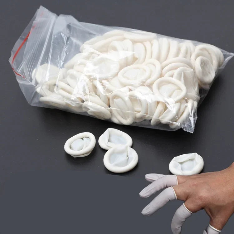 50 PCS Dedais Descartáveis Anti-estáticos de Borracha de Látex para Extensão de Pestanas, Luvas Práticas para Ferramentas de Extensão de Pestanas, Látex