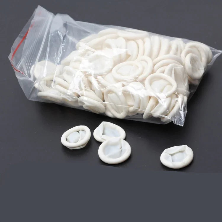 50 PCS Dedais Descartáveis Anti-estáticos de Borracha de Látex para Extensão de Pestanas, Luvas Práticas para Ferramentas de Extensão de Pestanas, Látex