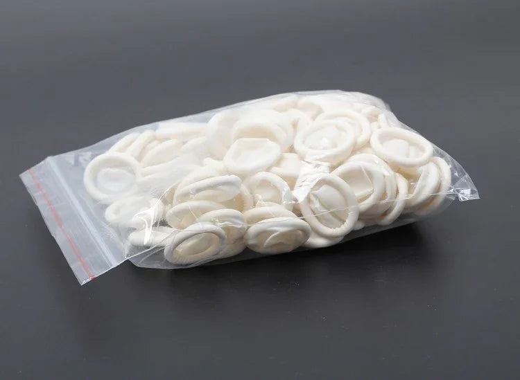 50 PCS Dedais Descartáveis Anti-estáticos de Borracha de Látex para Extensão de Pestanas, Luvas Práticas para Ferramentas de Extensão de Pestanas, Látex