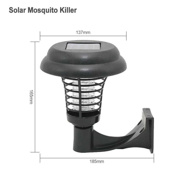 Lâmpada UV LED Solar Repelente de Mosquitos Mata Insetos para Jardim Exterior, Relvado e Paisagem