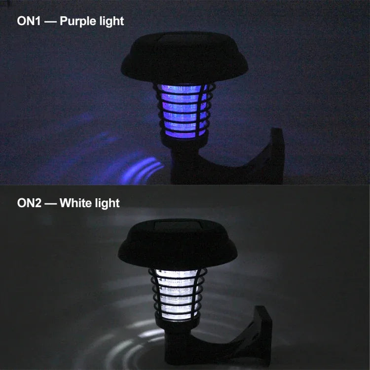 Lâmpada UV LED Solar Repelente de Mosquitos Mata Insetos para Jardim Exterior, Relvado e Paisagem