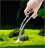 Ferramenta para Plantas Aquáticas em Aquário, Tesouras Onduladas em Aço Inoxidável e Pinças Alongadas, Tesouras Onduladas