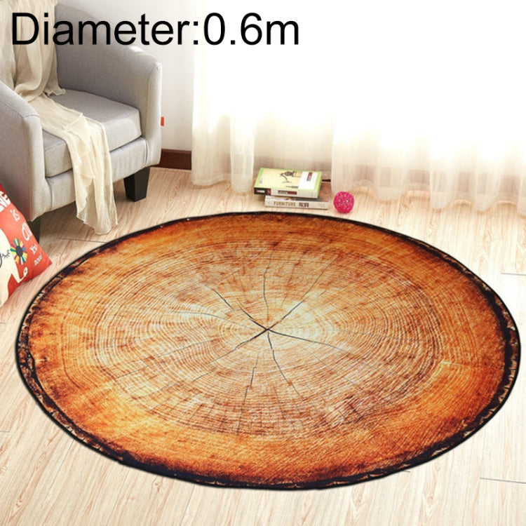 Tapetes 3D com Padrão de Anel Crescente para Casa de Banho e Sala de Estar, Tapete Decorativo para Casa, Diâmetro cerca de 0,6m